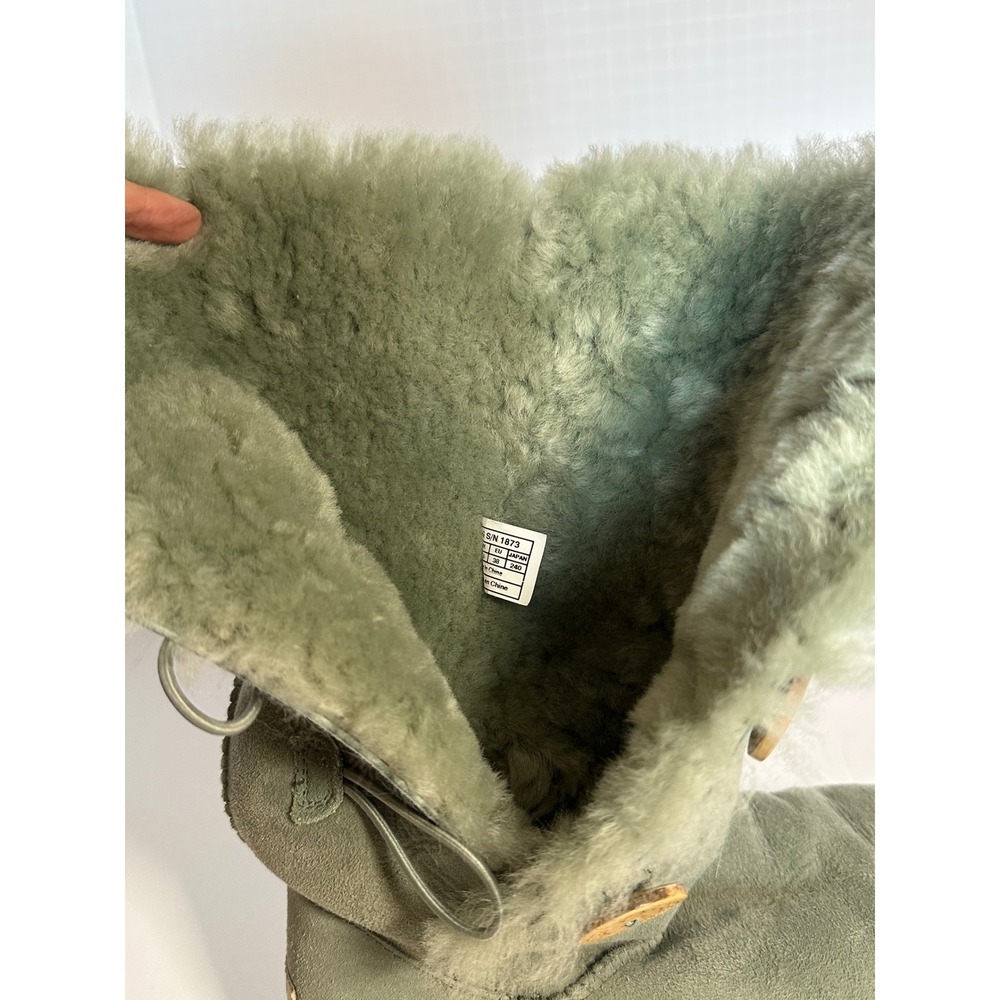 UGG Australia Bailey Button Triplet Sage Green Suede Tall Boots 1873 Womens 7 - Picture 12 of 14